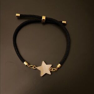 Hand Crafted Black and Gold Star Bracelet